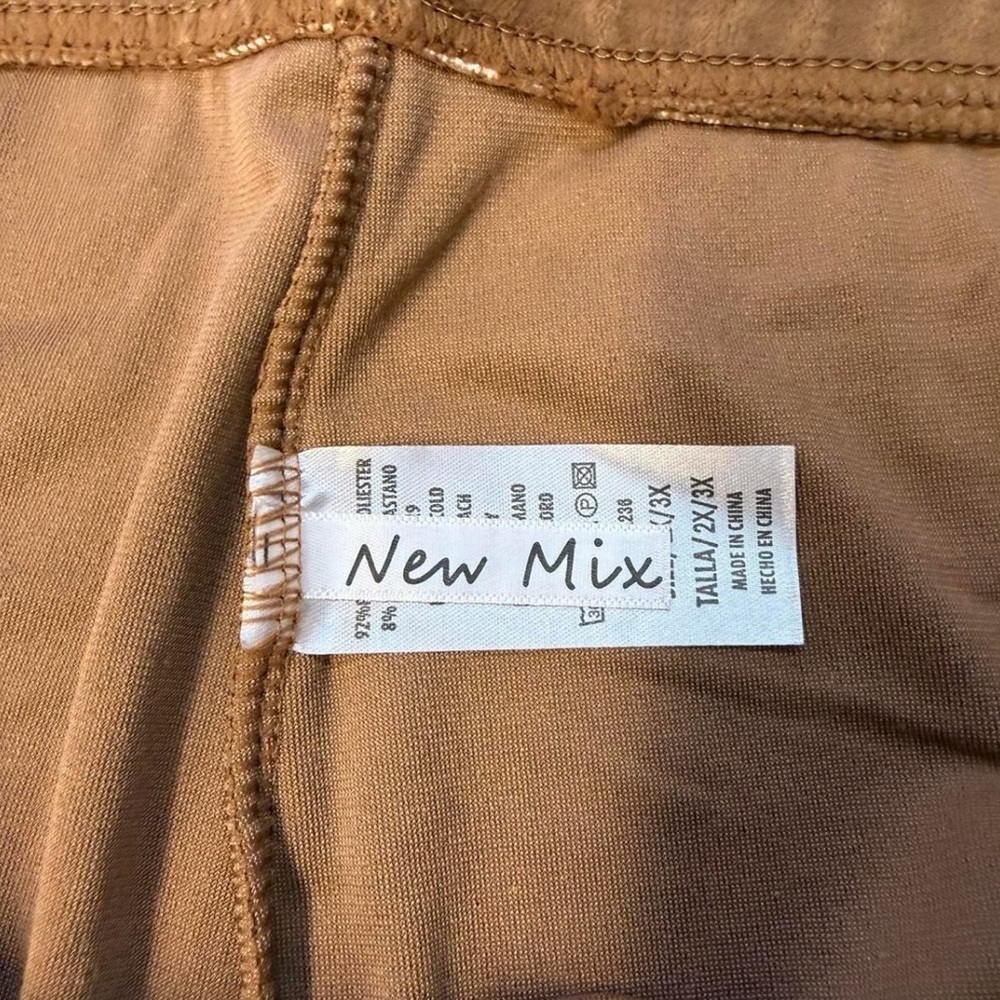 New Mix Velour Leggings Lot Of 2 Women’s 2X/3X Brown Tan Cozy Soft Comfy Relax - Picture 9 of 13
